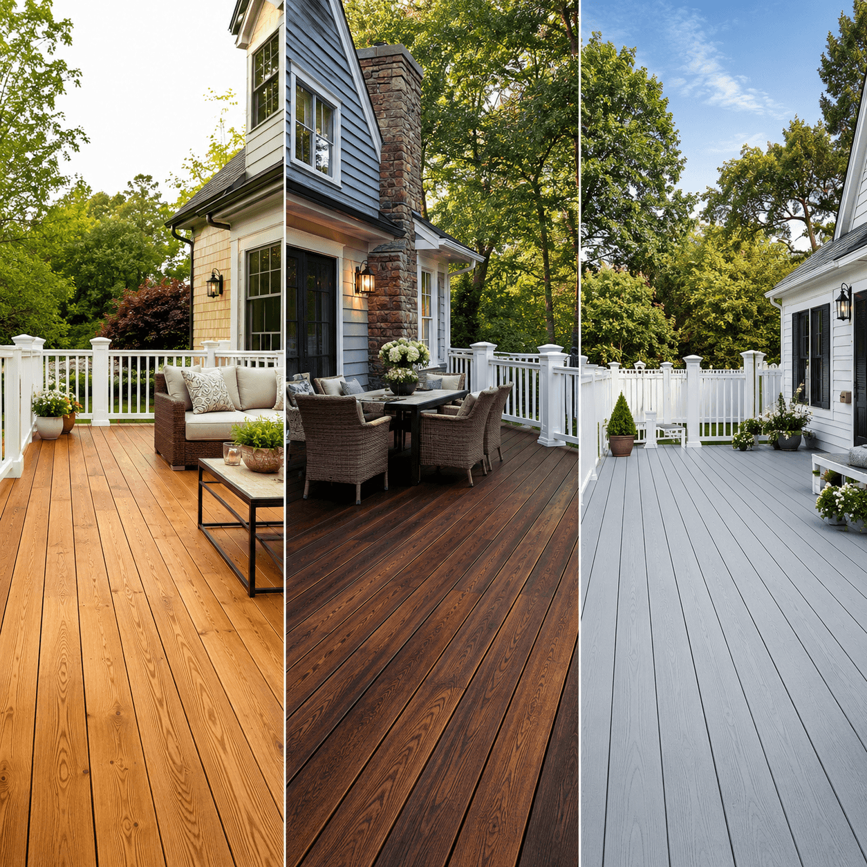 Wood deck staining in Fairfield County, Connecticut
