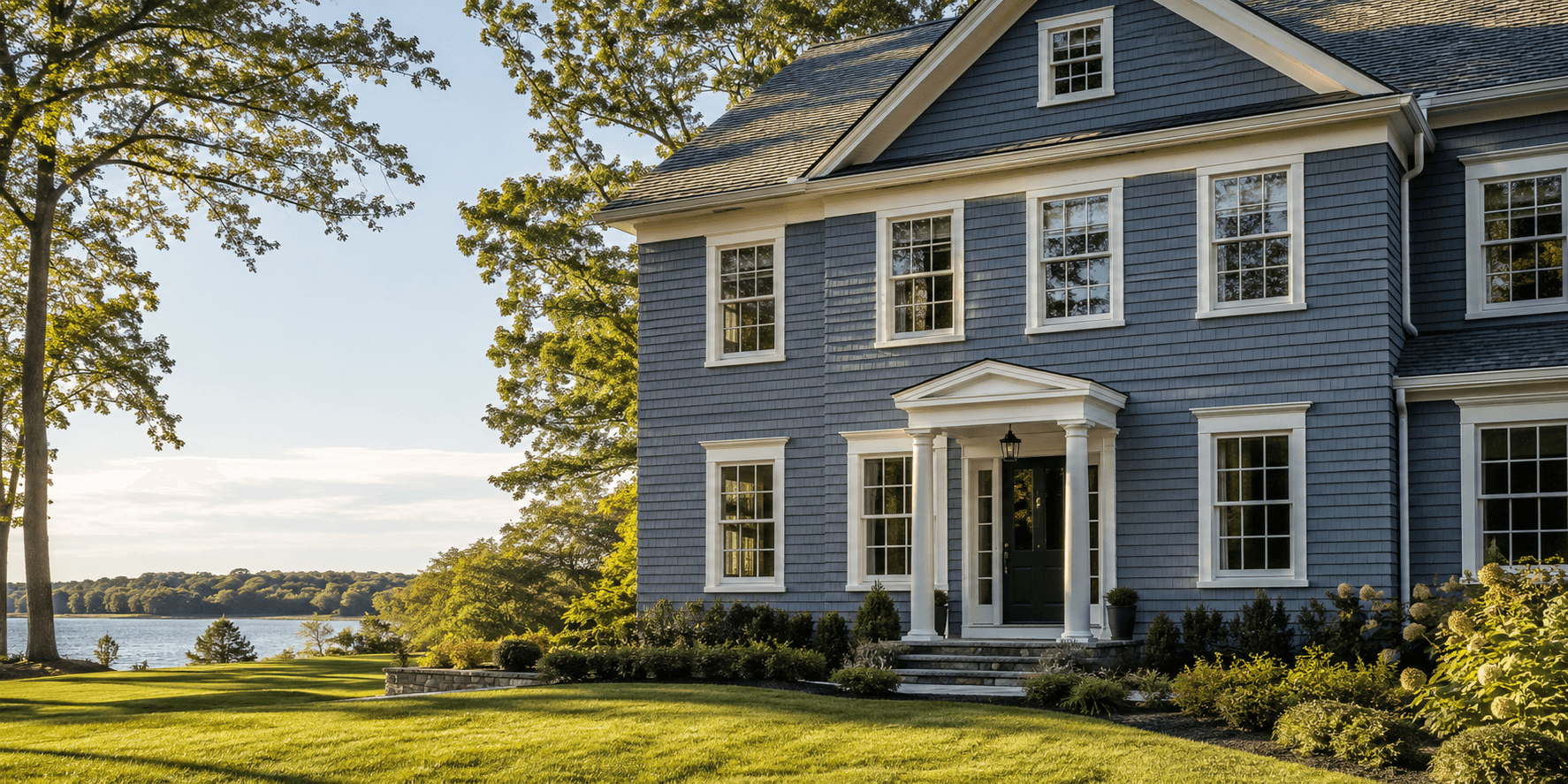 Home exterior representative of Fairfield County, Connecticut