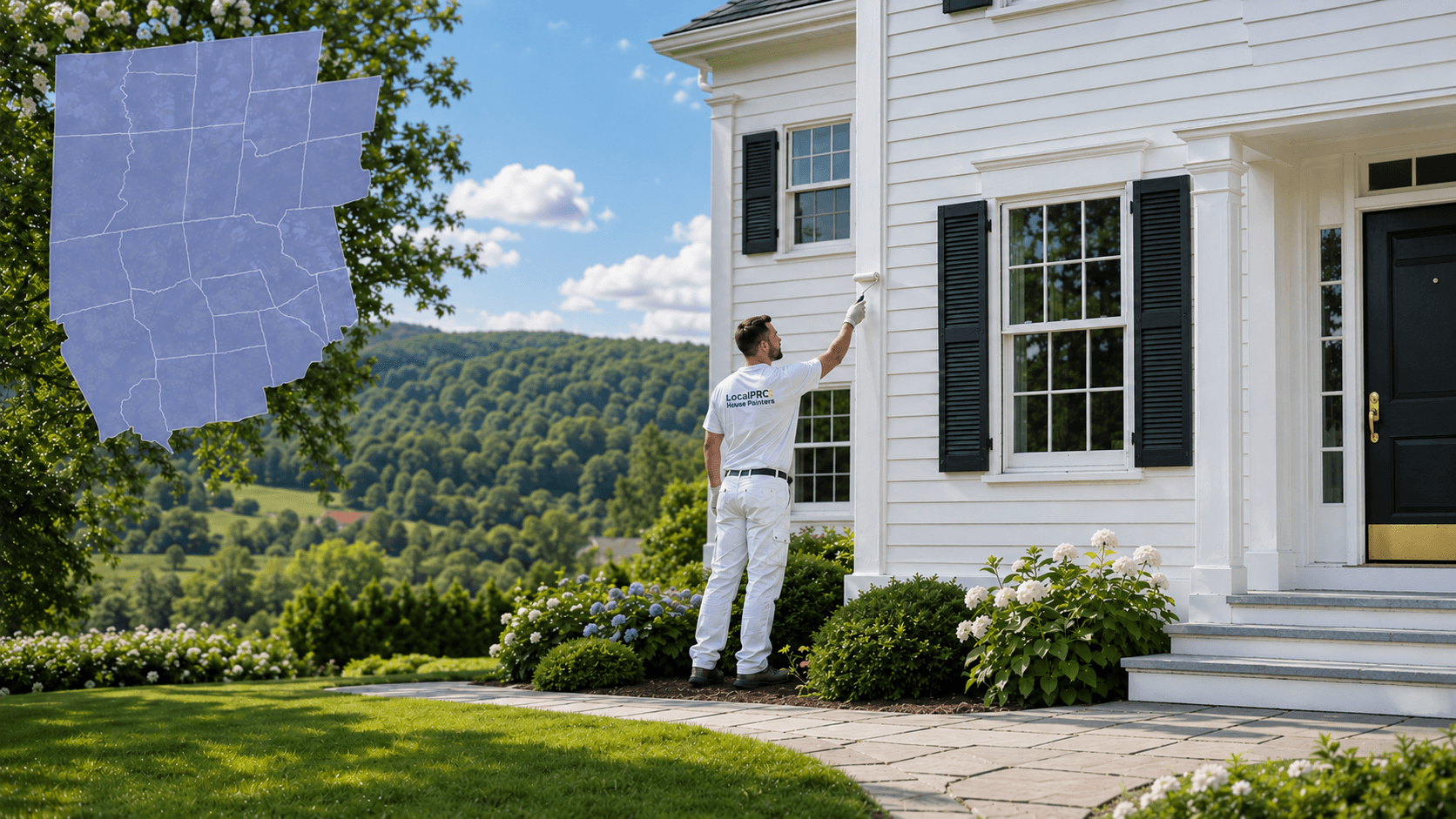 Home exterior representative of Litchfield County, Connecticut