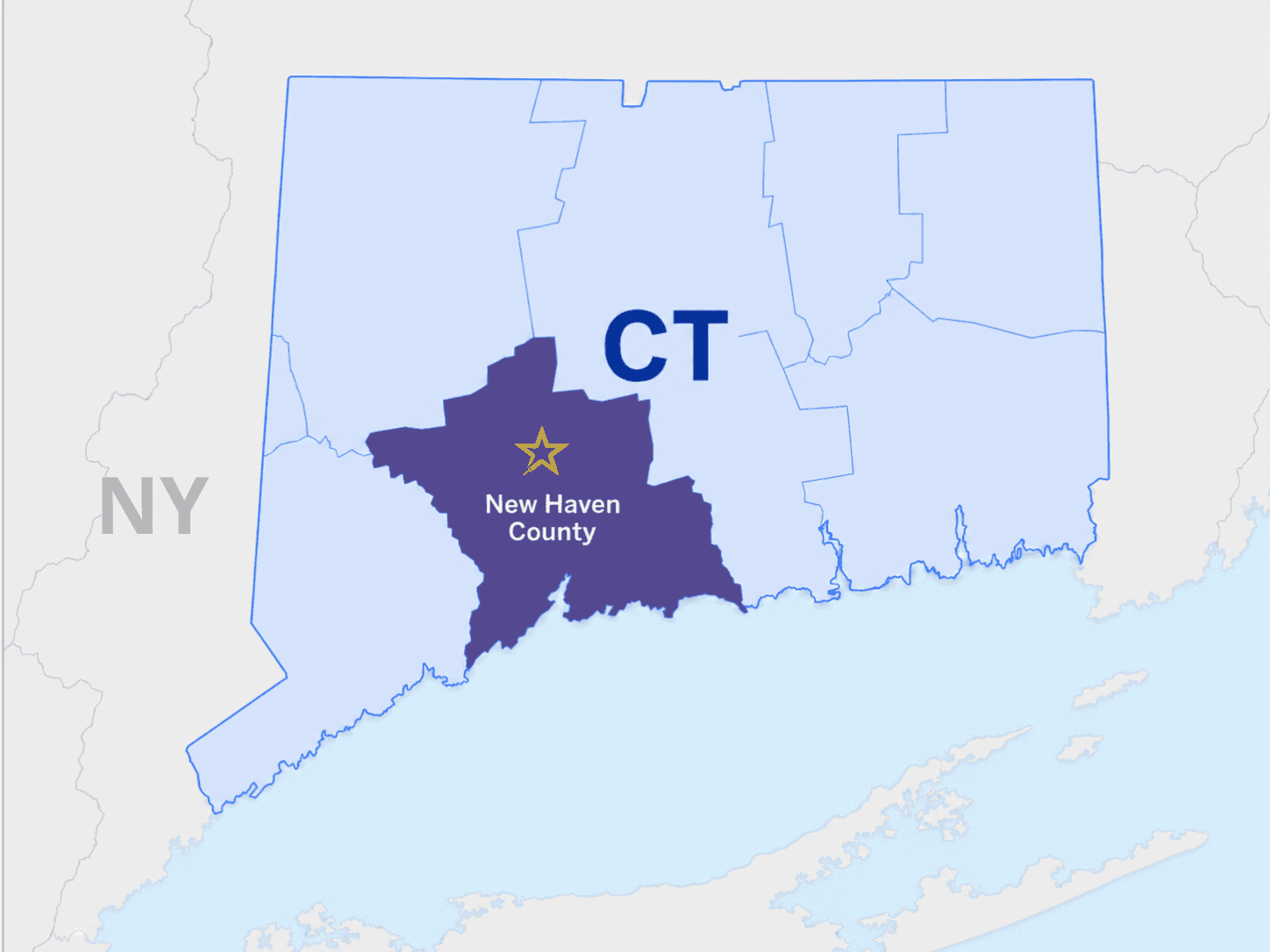 LocalPRO House Painters service area map for New Haven County, Connecticut