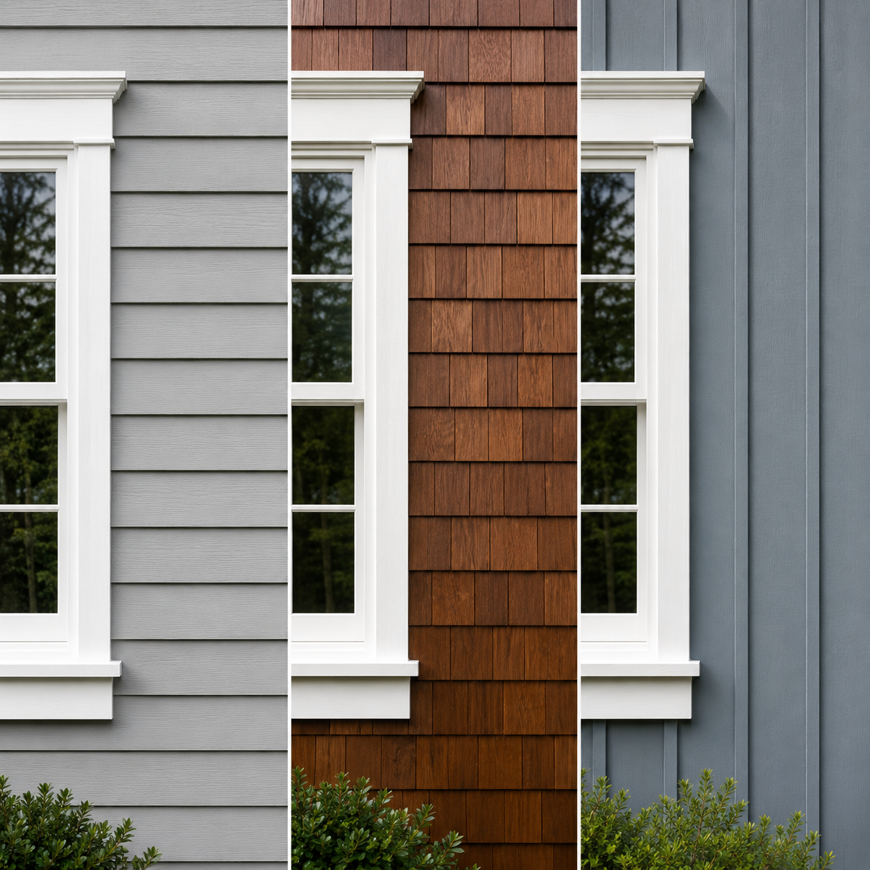 Exterior siding and trim painting reference project