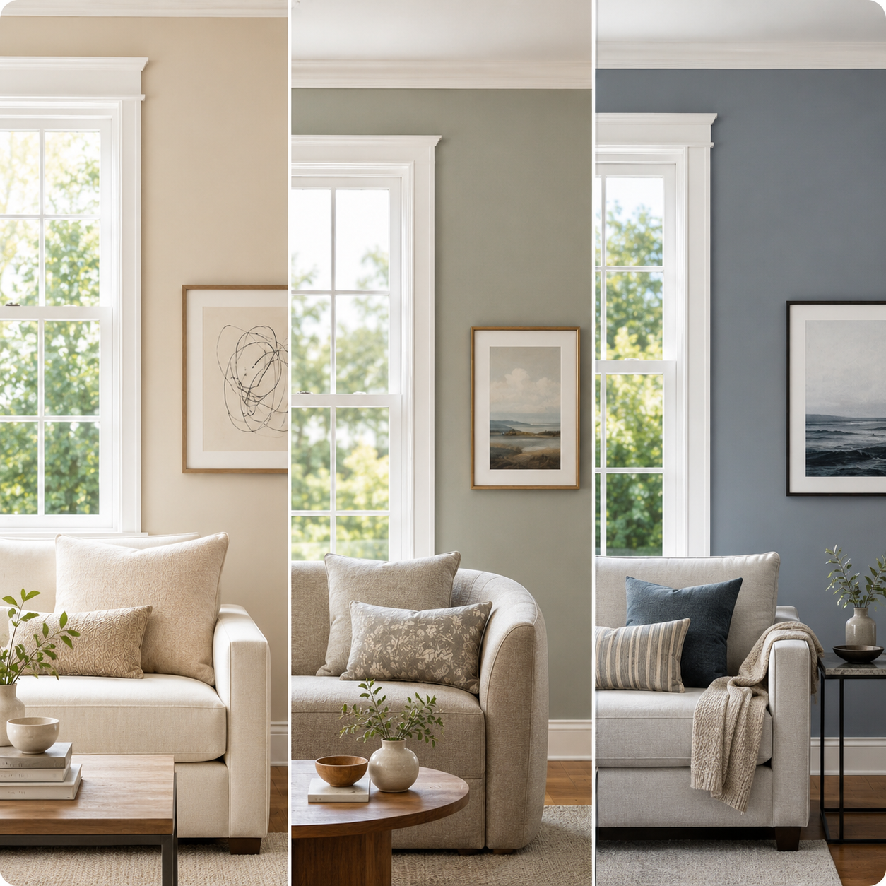 Interior wall and trim painting reference project