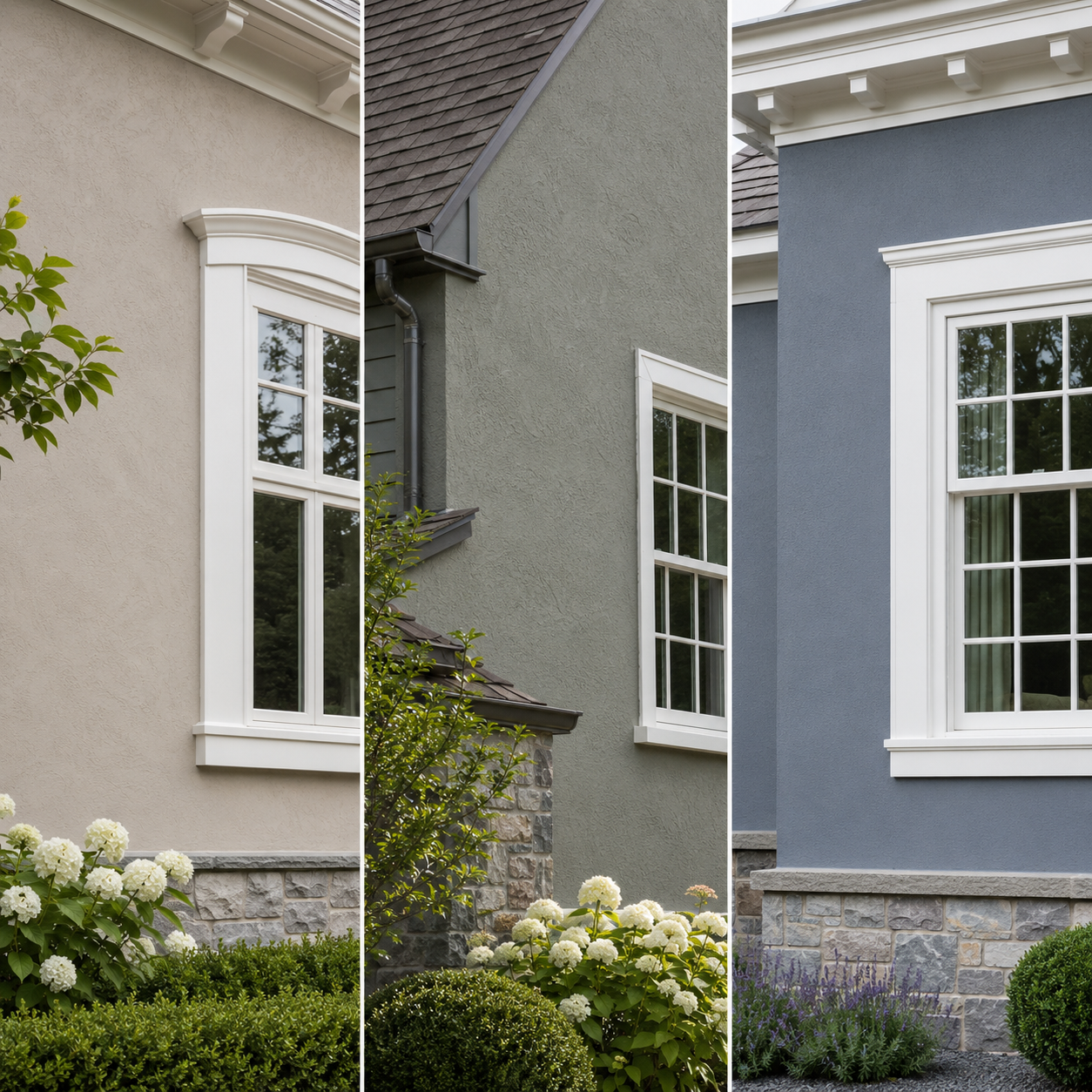 Exterior stucco painting reference project