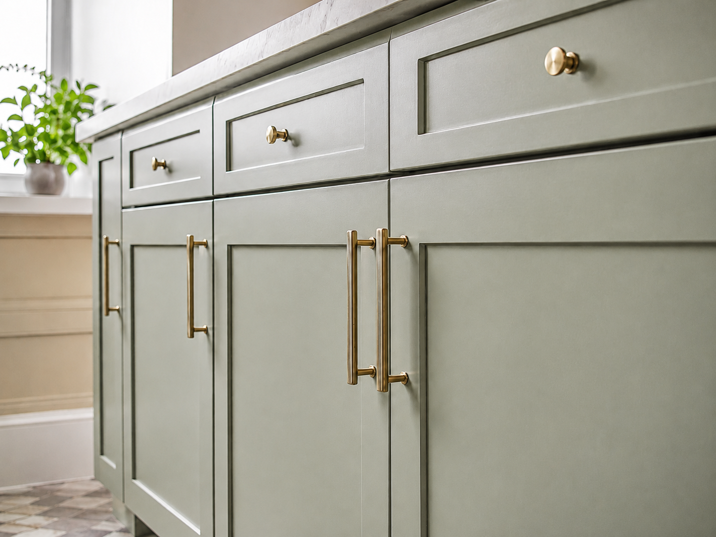 Painted cabinet doors with a smooth finish in Connecticut