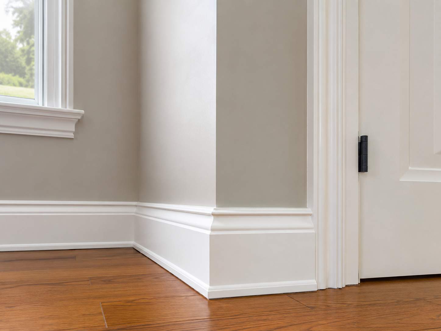 Painted interior trim and baseboards in a Connecticut home