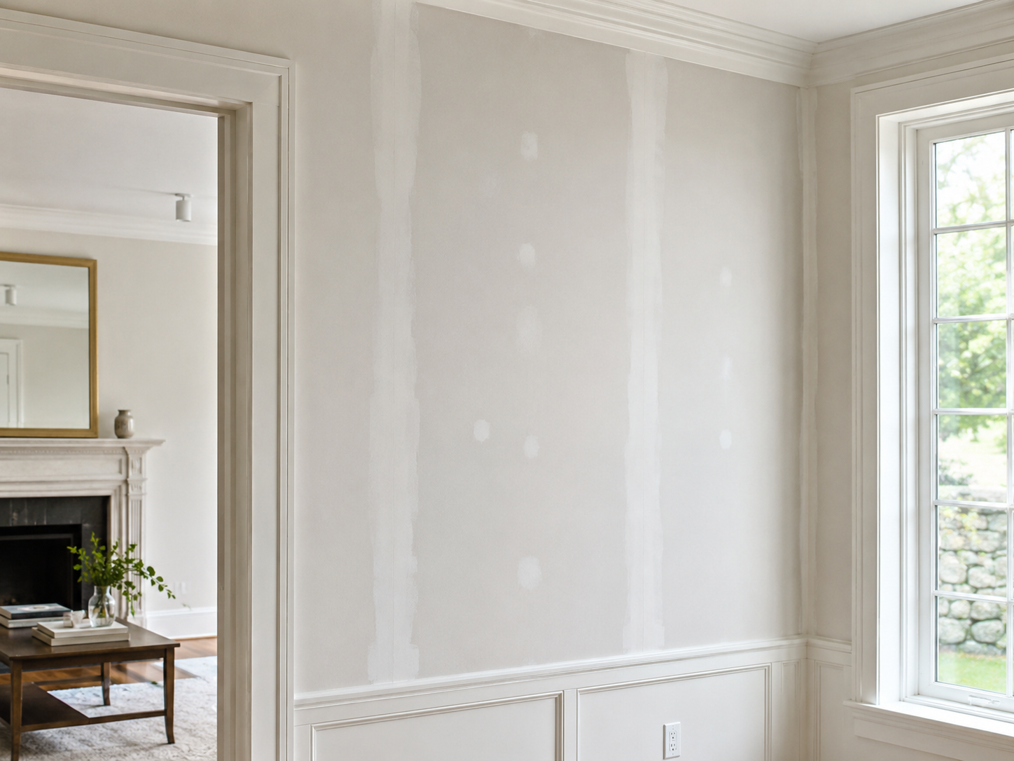 Wall preparation before wallpaper installation in Connecticut