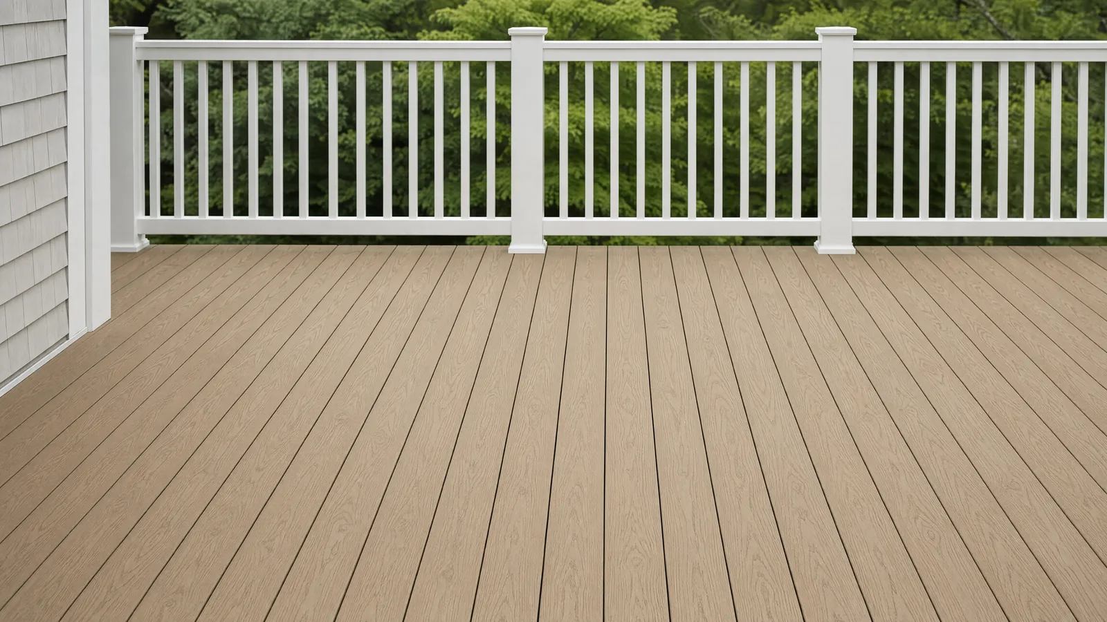 Finished deck surface used to review stain opacity and wood-grain visibility