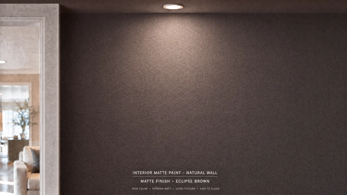 Interior fixed reference scene showing Flat finish