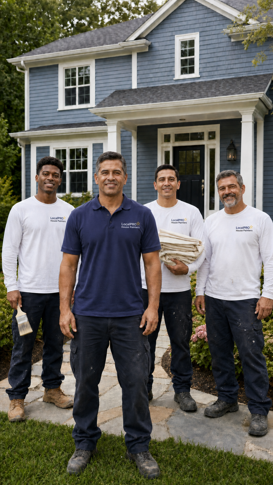 LocalPRO House Painters team outside a freshly painted Connecticut home