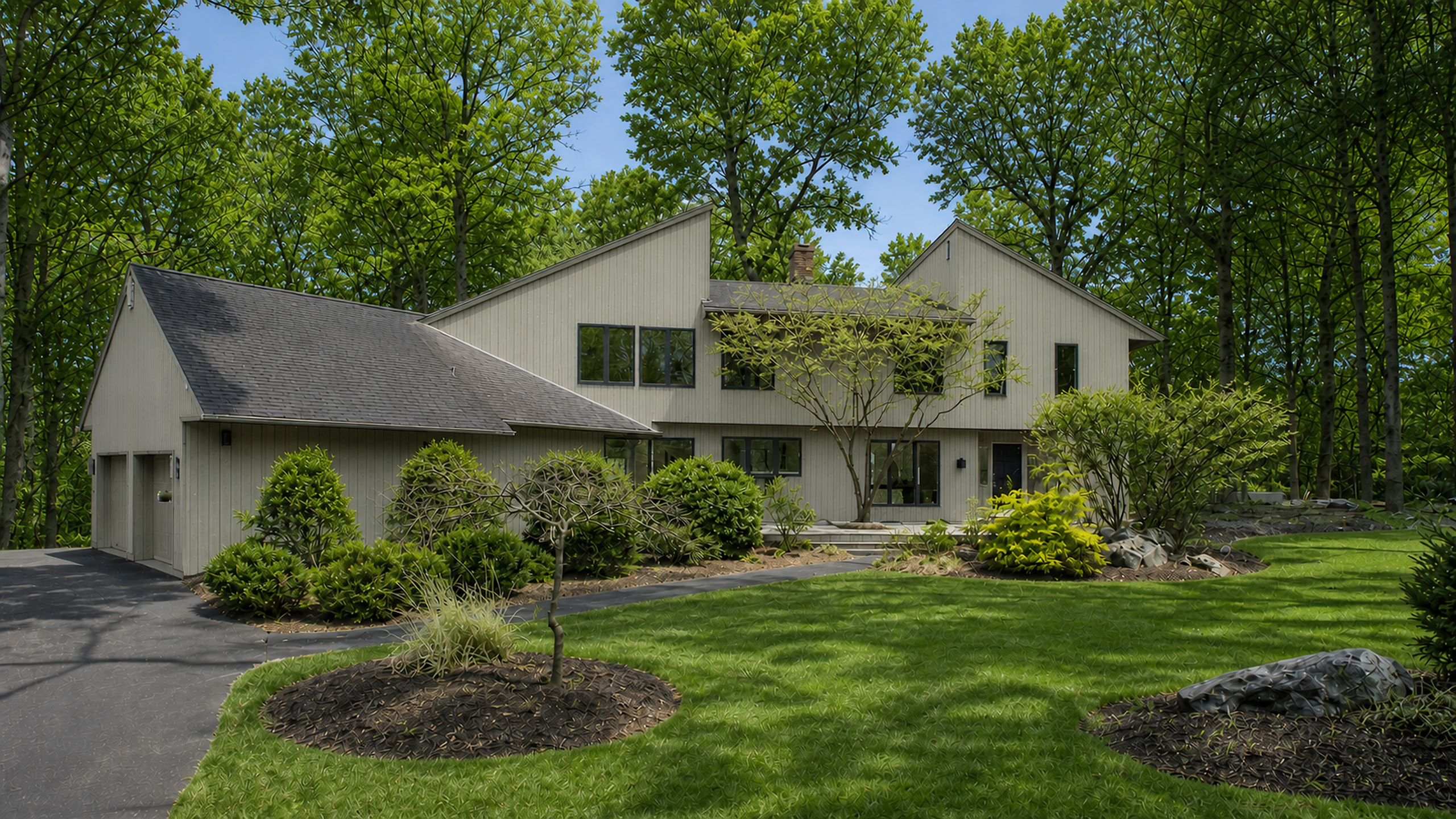Completed exterior painting project in New Canaan, Connecticut