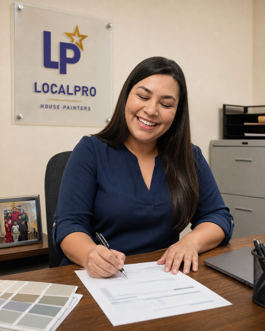 Editorial portrait of Thais Almeida, owner of LocalPRO House Painters